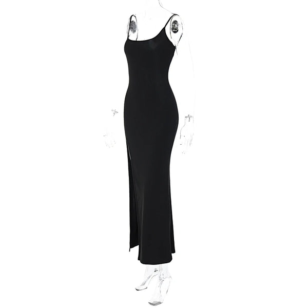 Sienna Lace Back Bodycon Maxi Dress One-piece