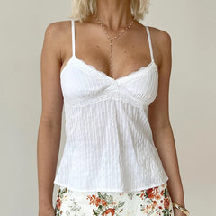 Luna Blush Lace Trim Spaghetti-Strap Sleeveless One-piece Top