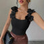 Liora Zircon Flower Knit Tank Top One-piece