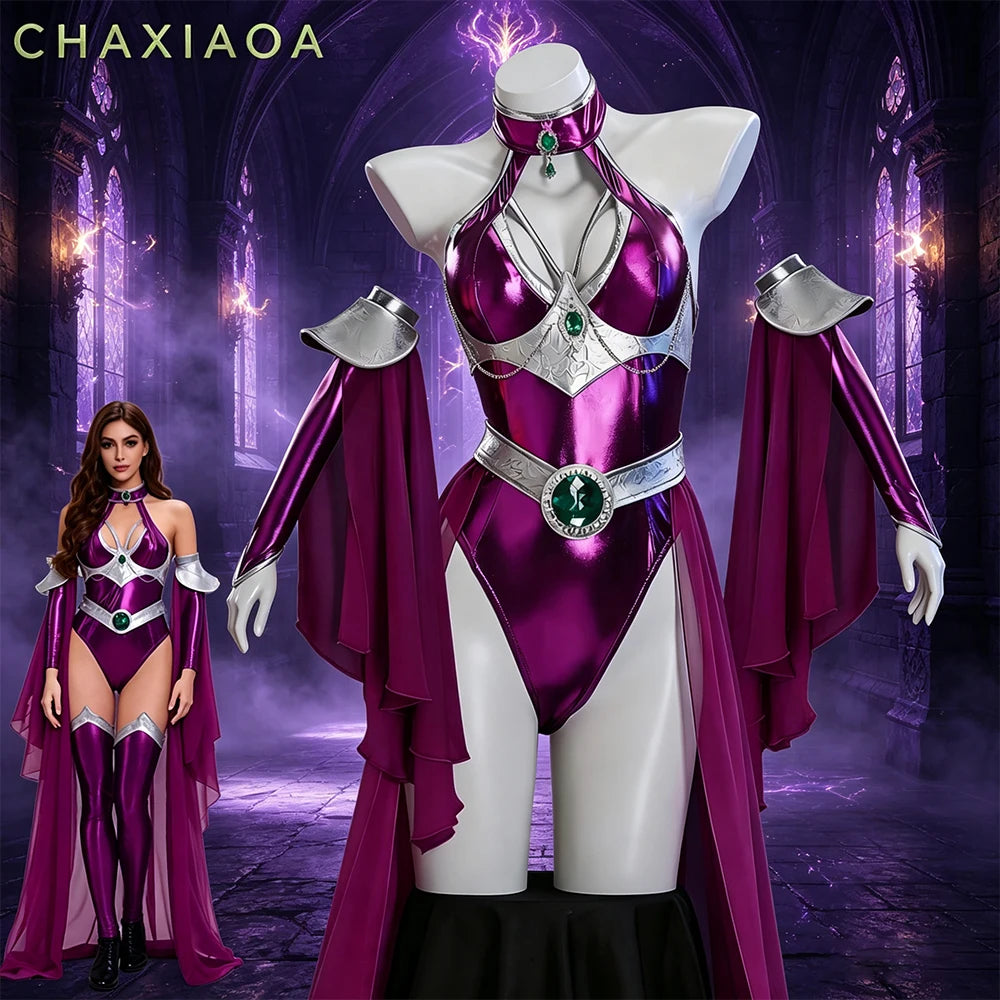Purple Cosmic Superhero Bodysuit Costume One-piece Secondary image
