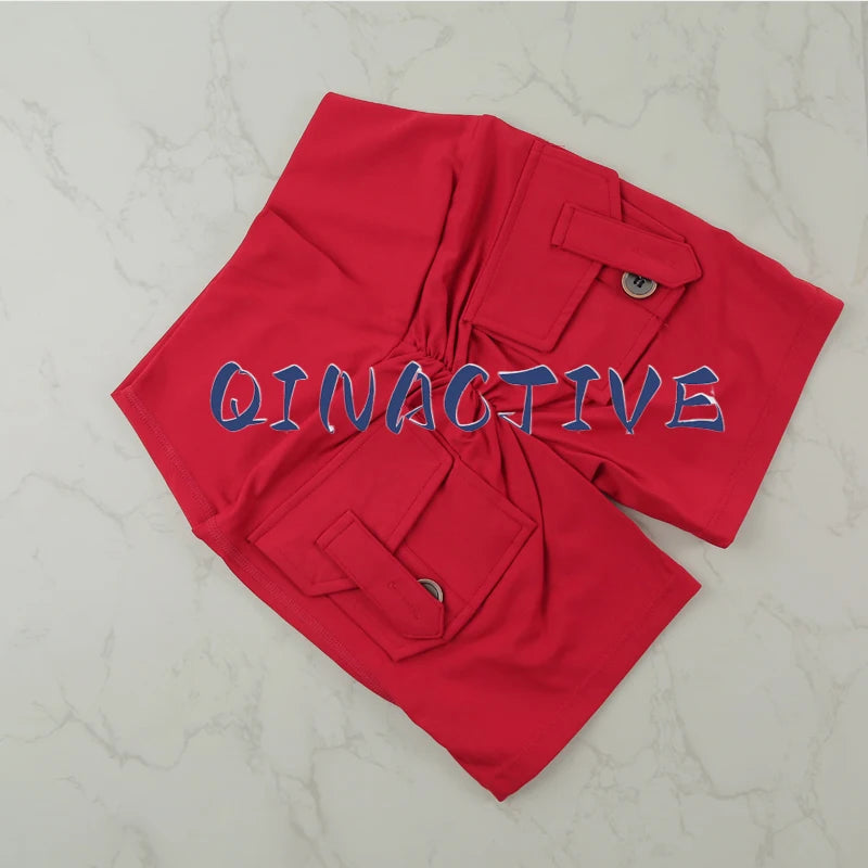 Mira Pocket Scrunch High-Waist Yoga Shorts One-piece