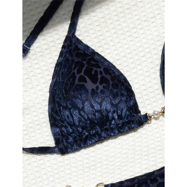 Zuri Leopard Halter Micro Bikini Two-piece