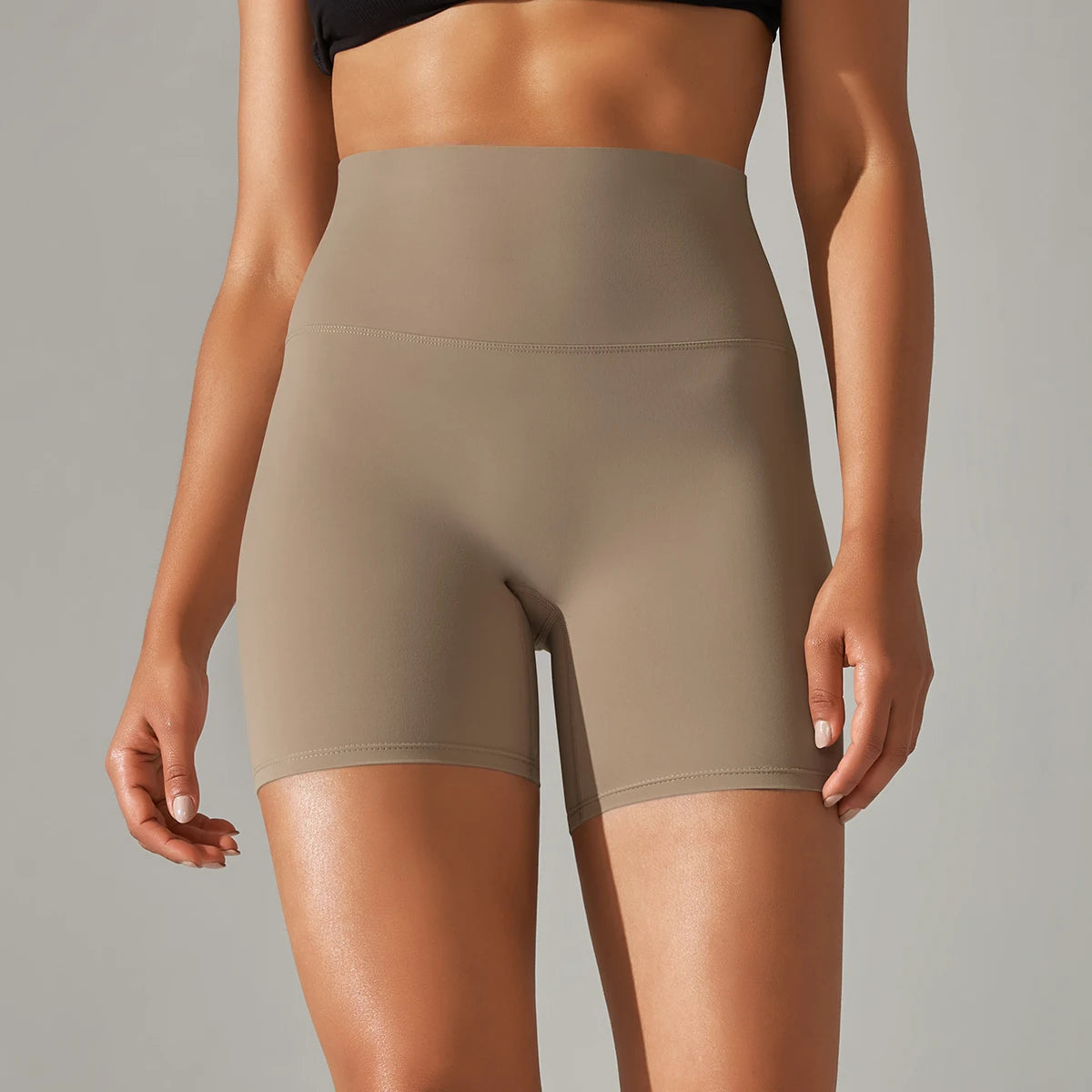 Ayla Seamless High-Waist Yoga Shorts One-piece