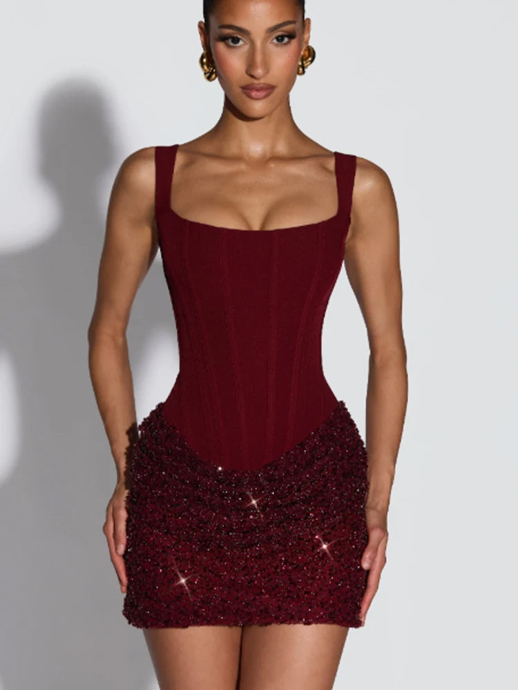 Valentina Sequin Sling Mini Dress