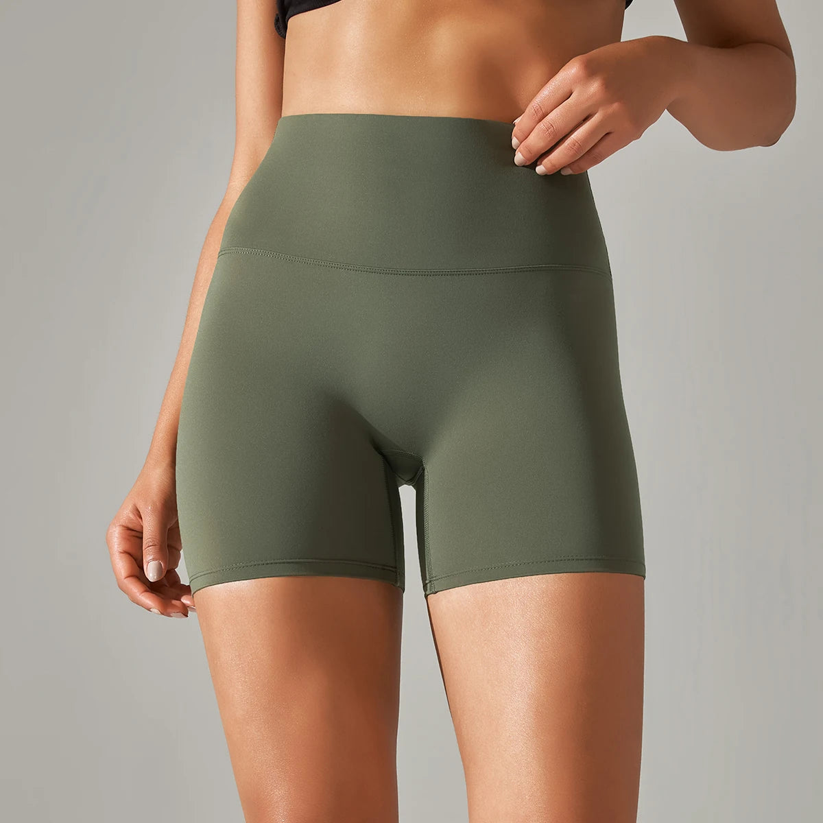 Ayla Seamless High-Waist Yoga Shorts One-piece