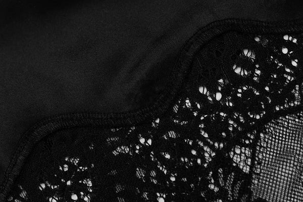 Cecelia Midnight Lace Asymmetry Sleeveless Midi Dress