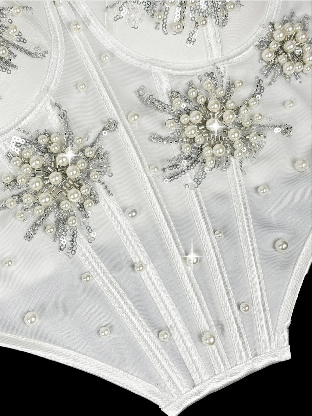 Rowena Rhinestone Backless Corset Crop Top