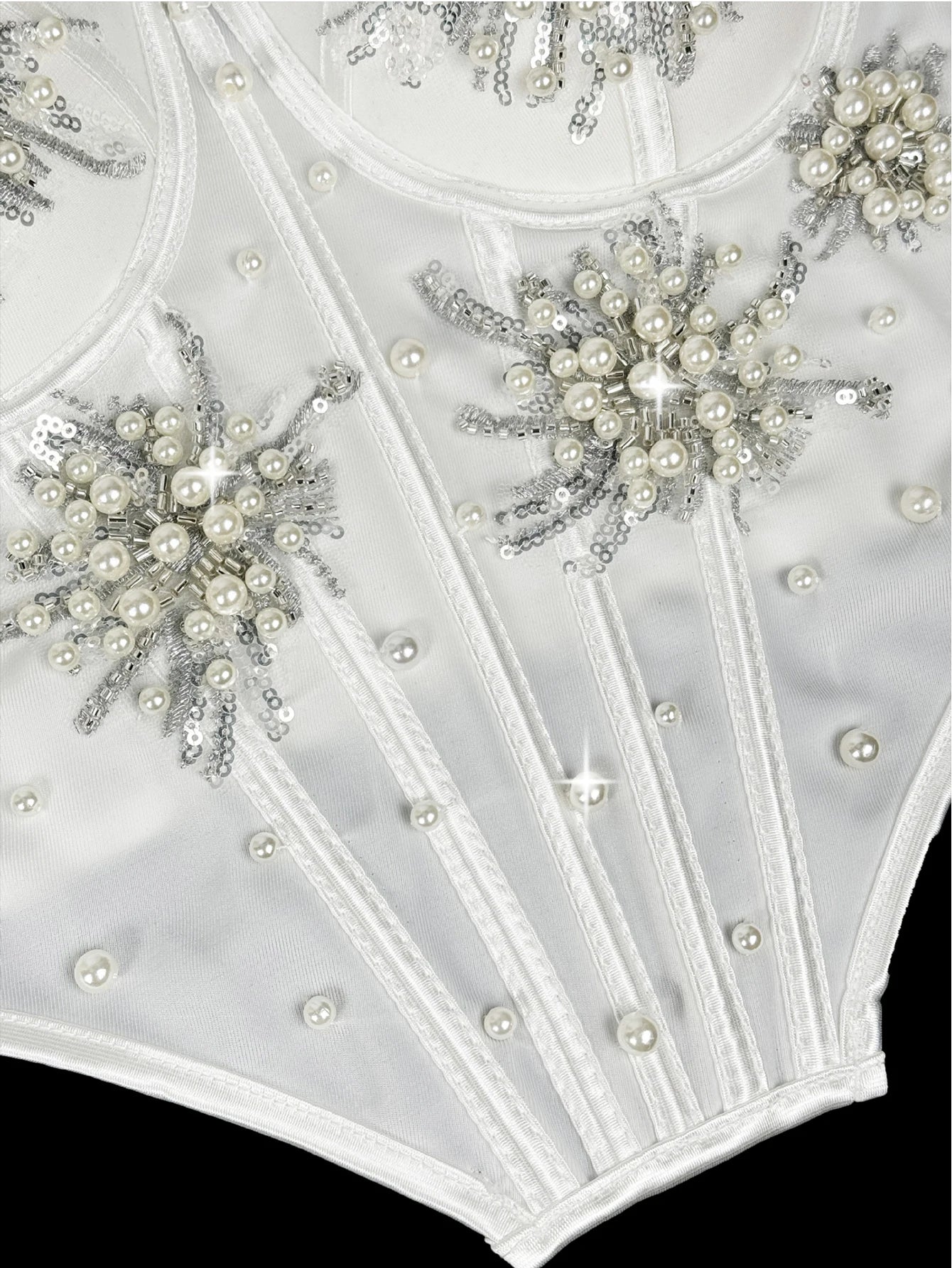 Rowena Rhinestone Backless Corset Crop Top