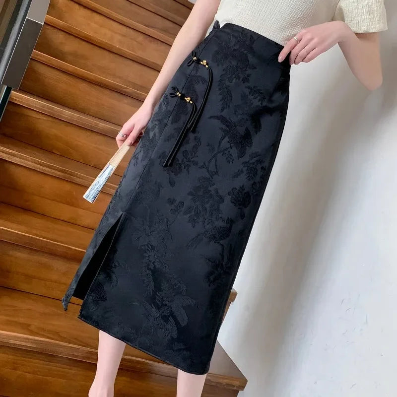 Valeria Elegant Midi Skirt One-piece