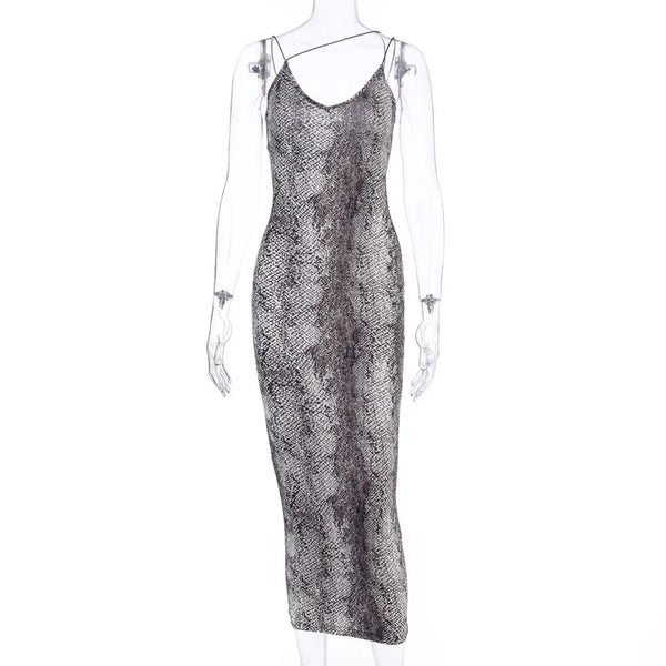 Dulzura Women Party Club Evening Streetwear Leopard Bodycon Midi Dress 2024 Summer Clothes Wholesale Items For Business