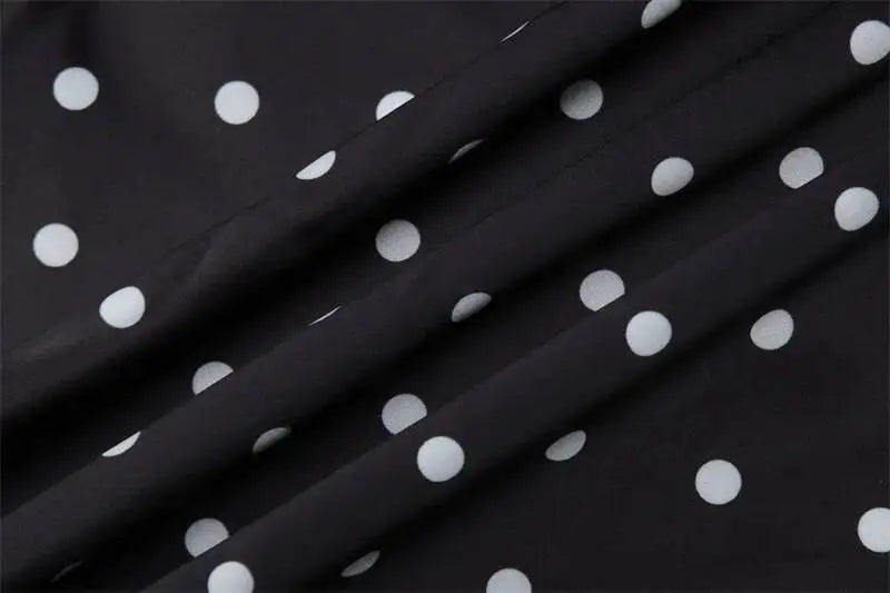 Alessandra Polka-Dot Lace-Up Mini Dress