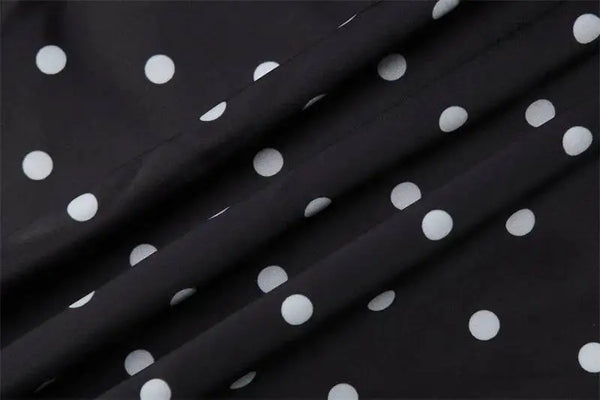 Alessandra Polka-Dot Lace-Up Mini Dress