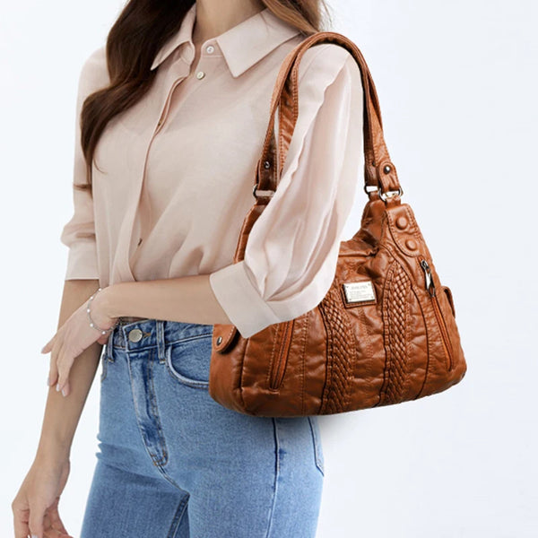 Desislava Textured Convertible Shoulder Handbag