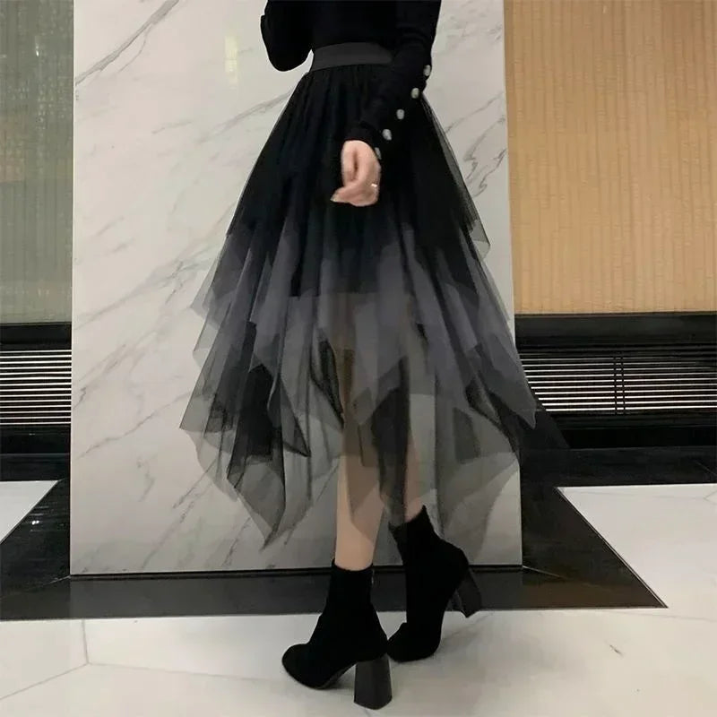 Juliette A-Line Mesh Midi Skirt One-piece