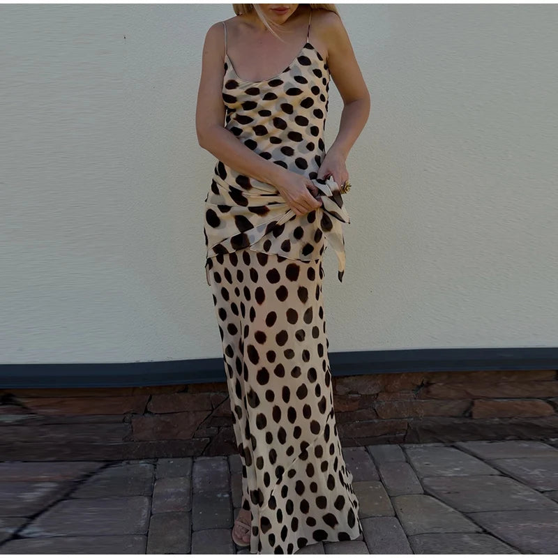Marlowe Animal Print Wrap Midi Skirt One-piece
