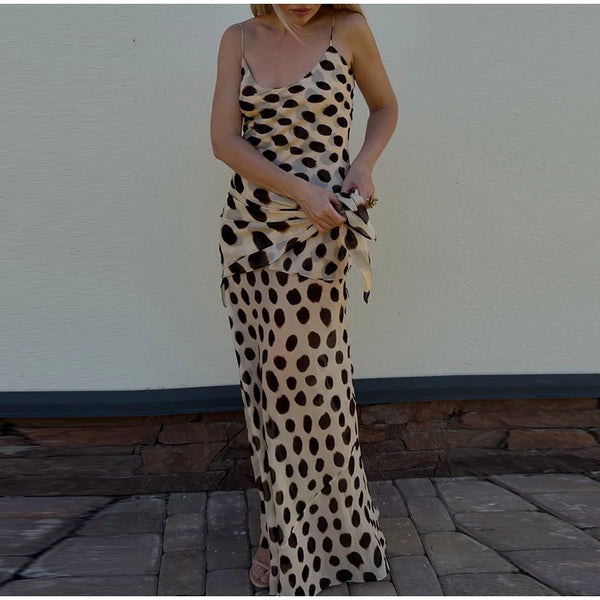 Marlowe Animal Print Wrap Midi Skirt One-piece