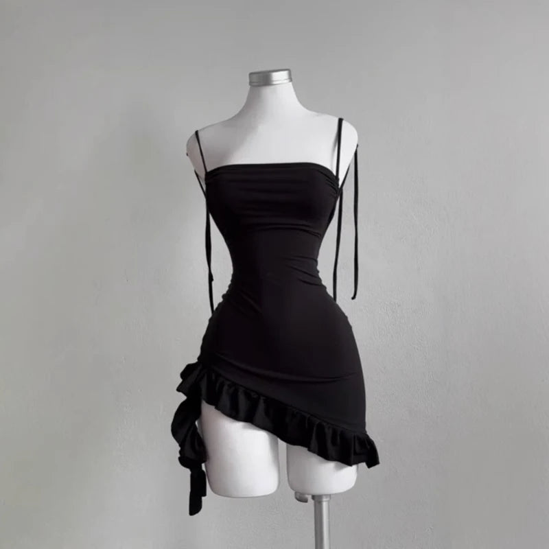 Noelle Lace-Up Backless Mini Dress