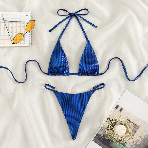Elysia Rhinestone String Micro Bikini Two-piece