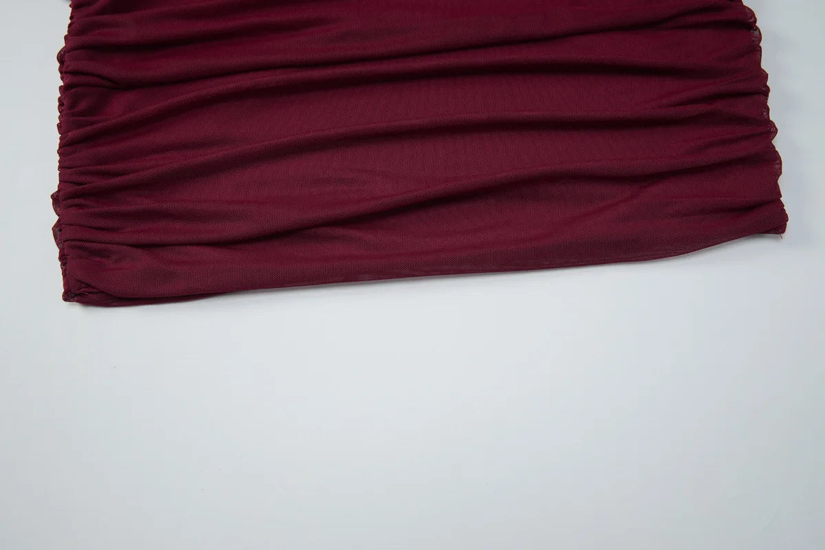 Roxana Beaded Deep-V Halter Mini Dress