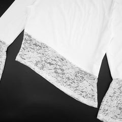 Alina Ivory Lace Flare Sleeve Top