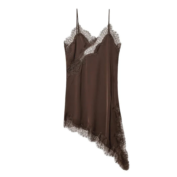 Dahlia Multi-Style Lace-Trim Backless Slip Mini Dress