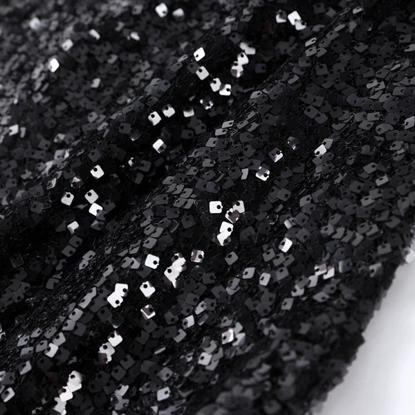 Alina Midnight Lace Sequin Maxi Dress