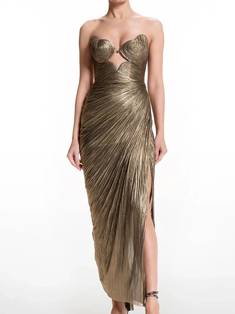 Dahlia Backless Strapless Maxi Dress