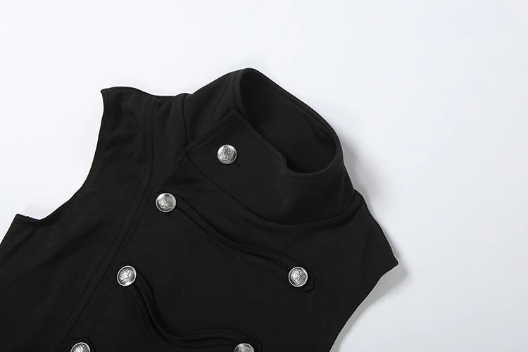 Rogue Buttoned Vest & Shorts Set Two-piece