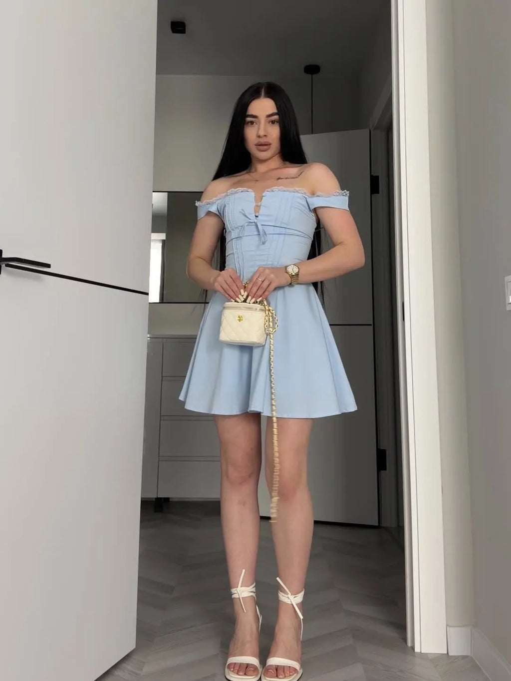 Maeve A-Line Lace Mini Dress
