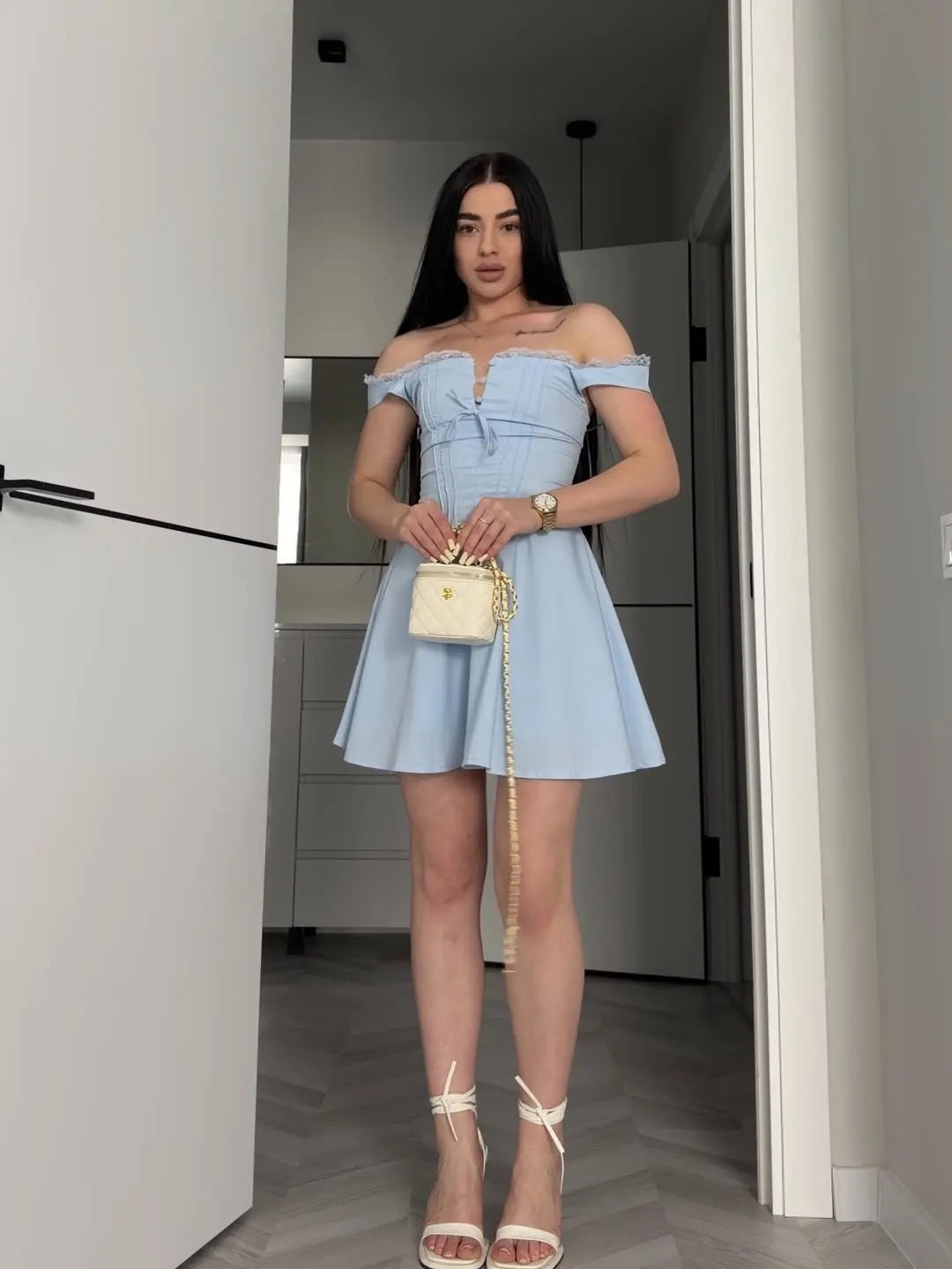 Maeve A-Line Lace Mini Dress