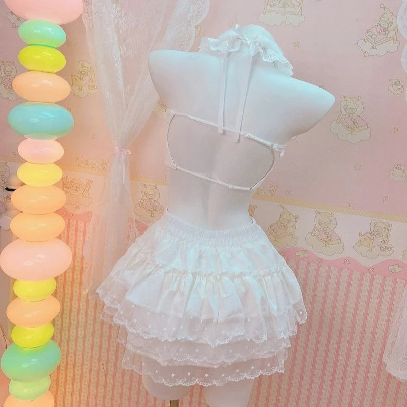 Kawaii Bow Lace Cosplay Two-piece