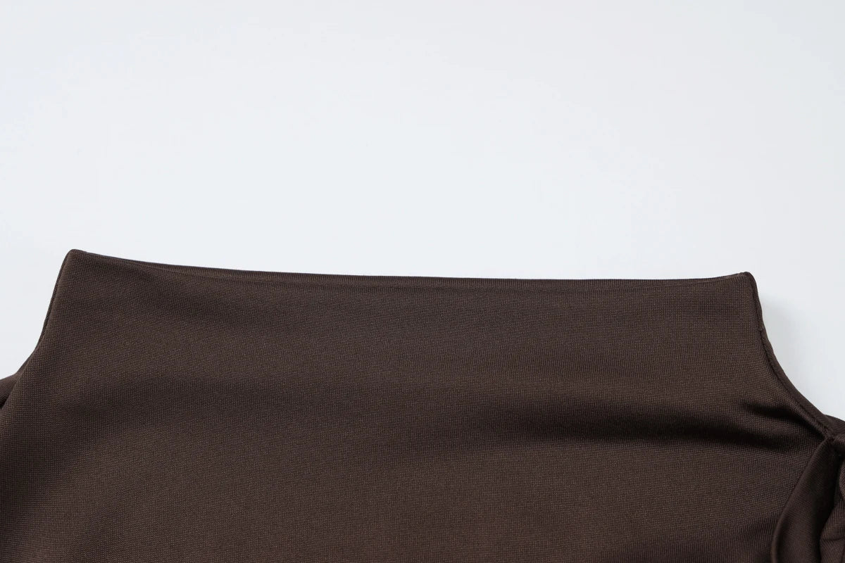 Kaia Ruched Turtleneck Long-Sleeve Mini Dress Secondary image