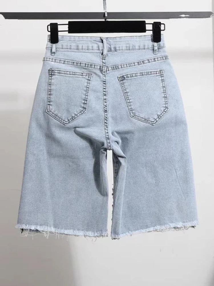 Kaia Sequin Denim Shorts Apparel One-piece Secondary image