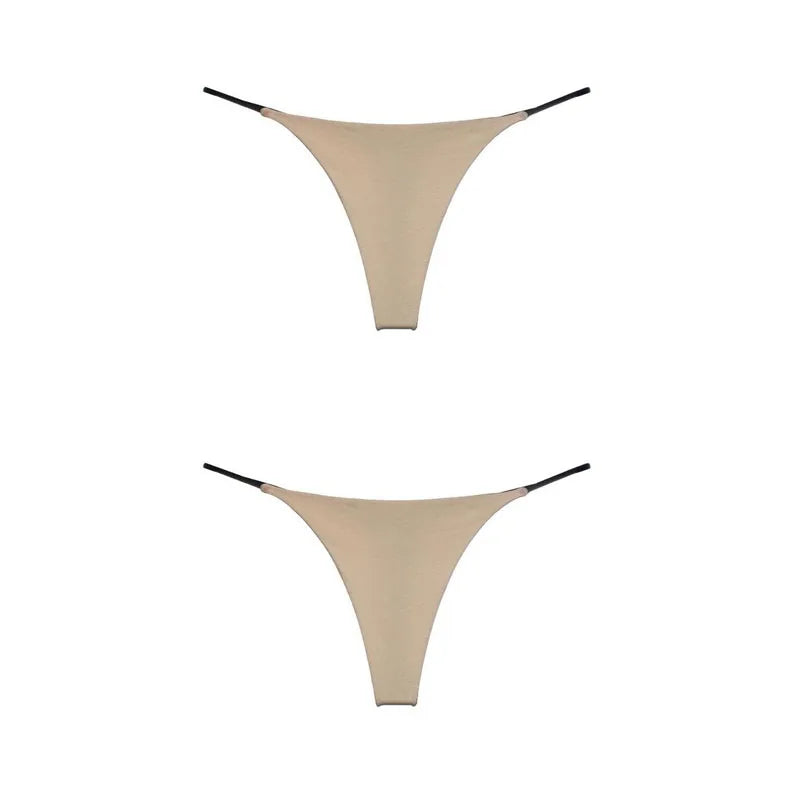 1/2/4pcs Panties Cotton Women'S Underwear Sexy Panties Female Underpants Thong Solid Color Pantys Lingerie S-XL Low-Rise Design