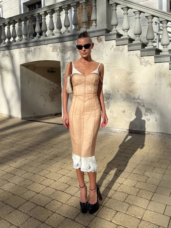 Opal Lace Mesh Maxi Dress