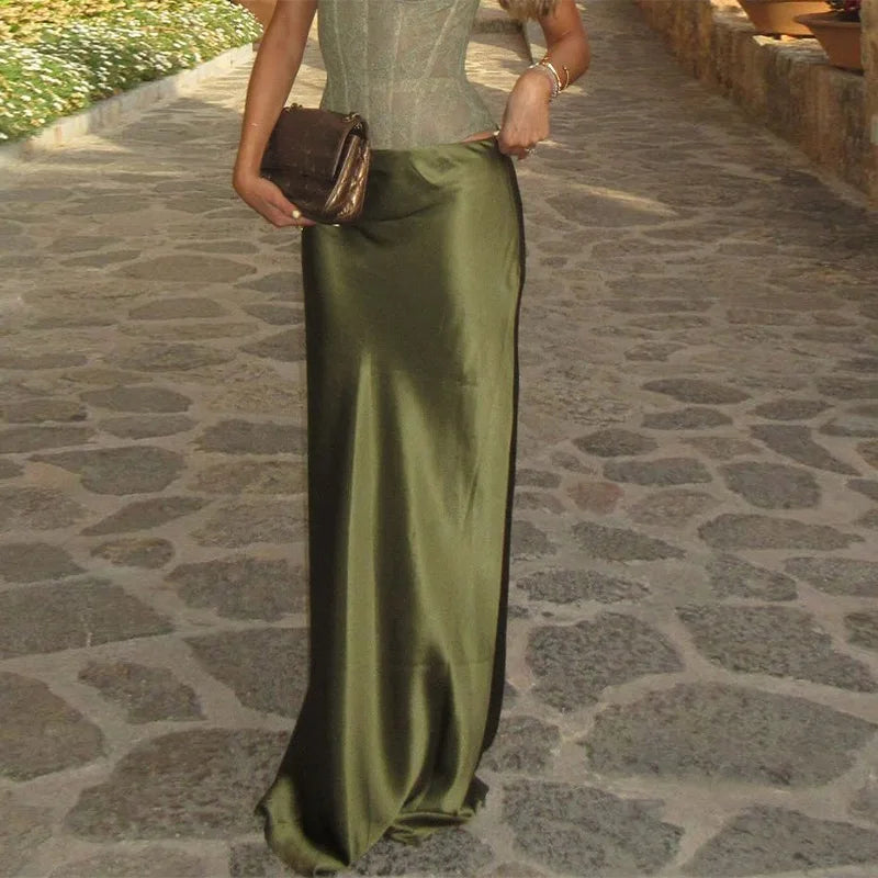Meliora Lace Bodycon A-Line Maxi Skirt Set Two-piece