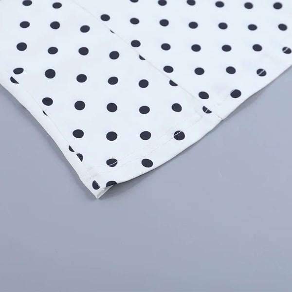 Dotty Polka-Dot Lace-Trim Cami Crop Top One-piece