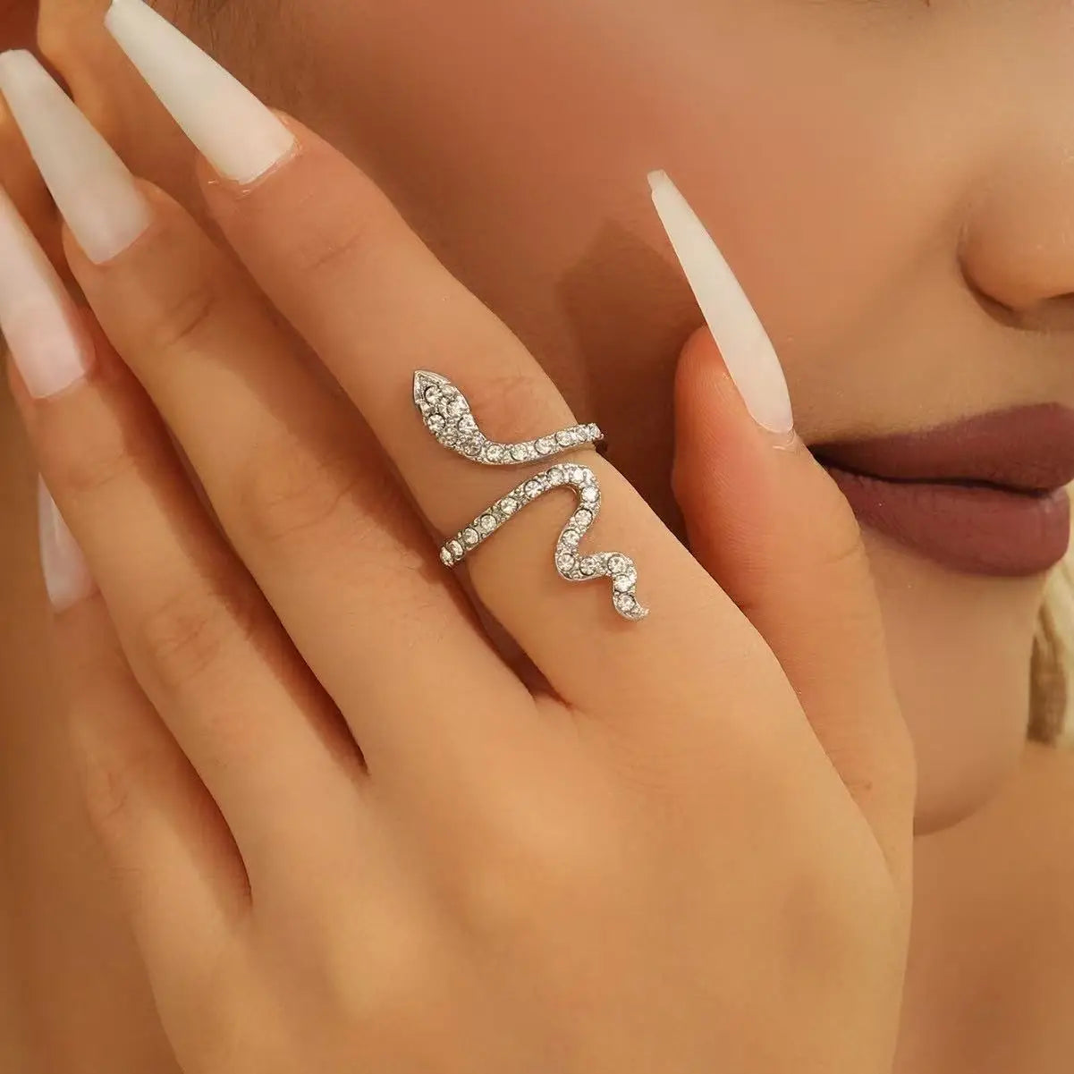 Serpentine Zircon Adjustable Ring Main image