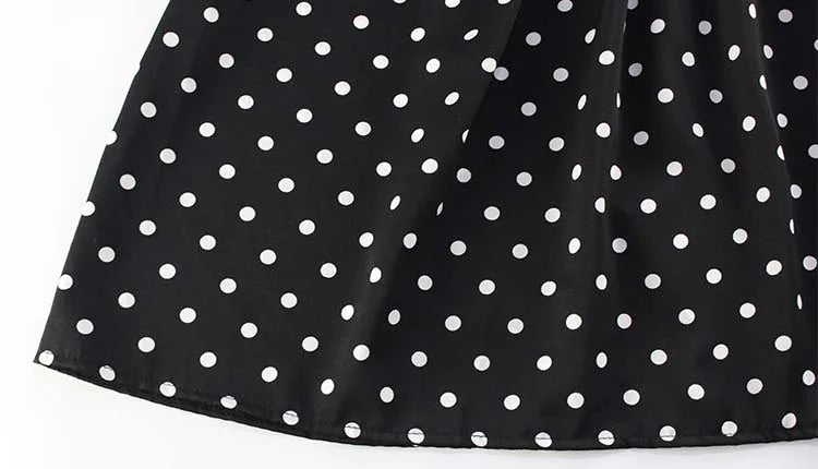 Leontyne Polka-Dot Cross-Halter Keyhole Backless A-Line Mini Dress