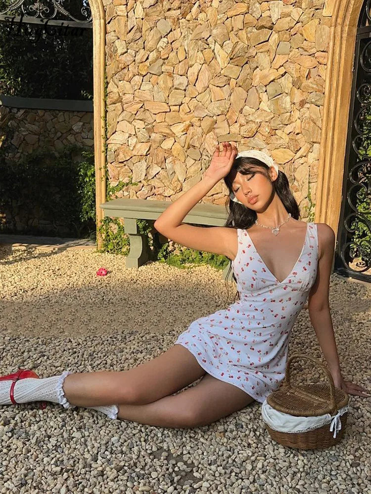 Luna Sweet Cherry Picnic Mini Dress