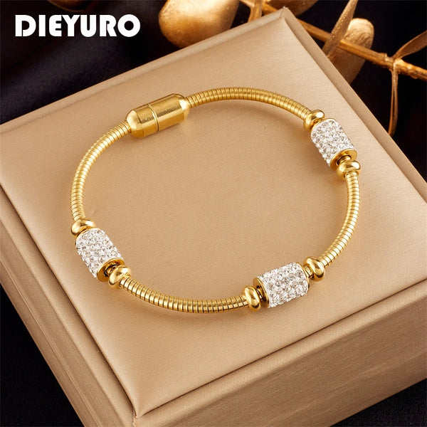 Nerissa Zirconia Beaded Snake-Chain Bracelet