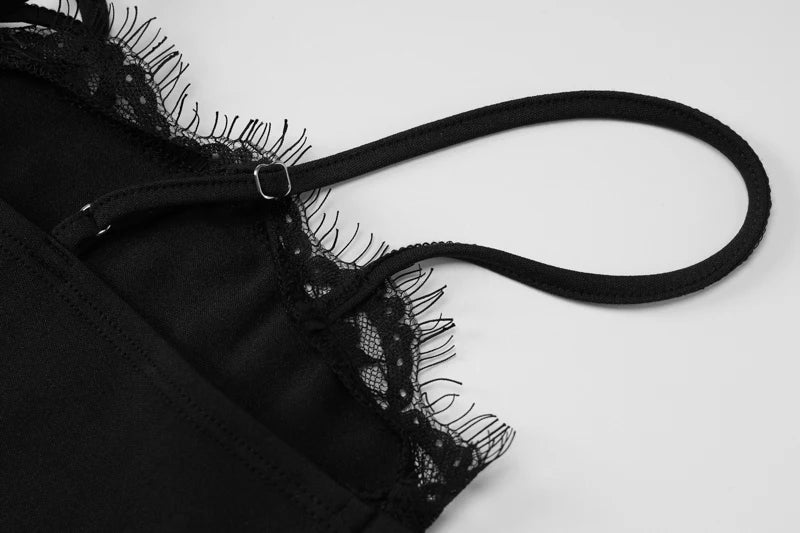 Onyx Lace-Up Backless Bodycon Mini Dress