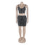 Reina Rhinestone Crop Top & Mini Skirt Two-piece