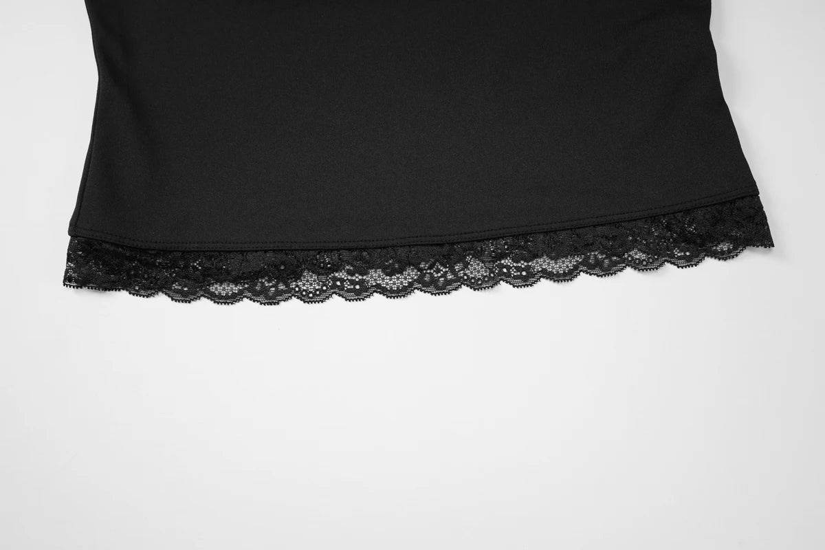 Keturah Lace Patchwork Trim Crop Cami One-piece