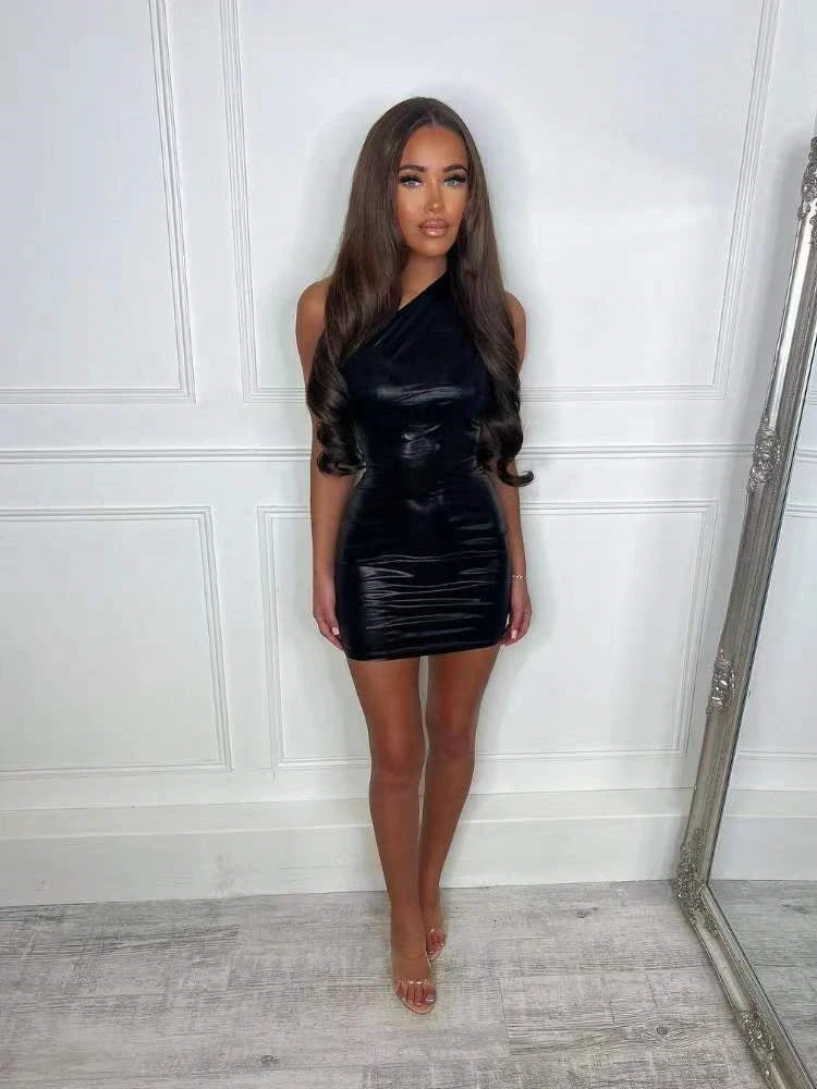 Thalia One-Shoulder Asymmetrical Bodycon Mini Dress