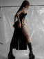 Seraphine Gothic Nun Cosplay Costume with Lace-Up High Slits