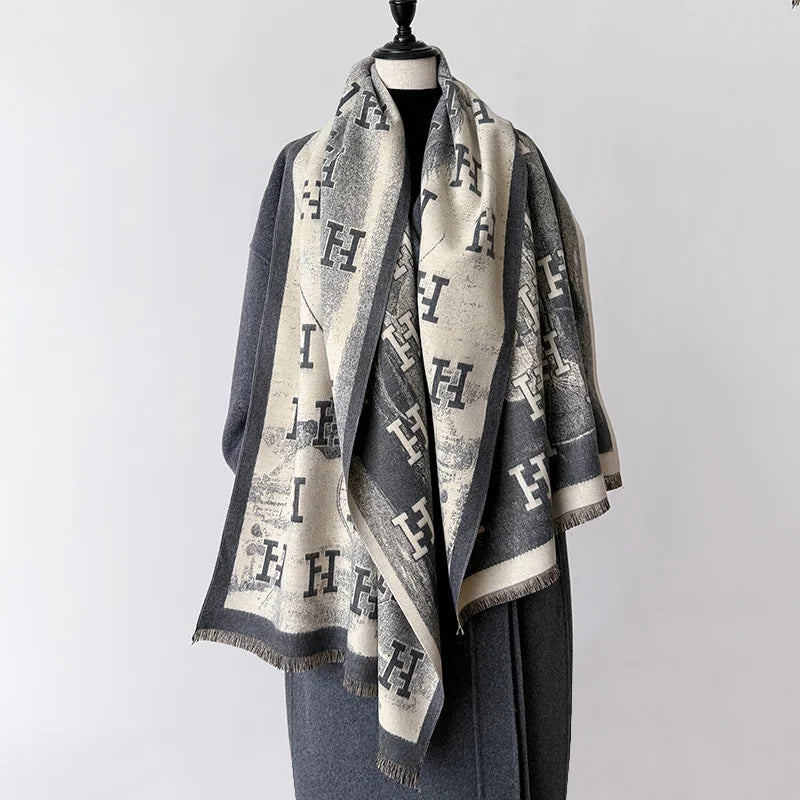 Ariella Printed Winter Shawl Scarf