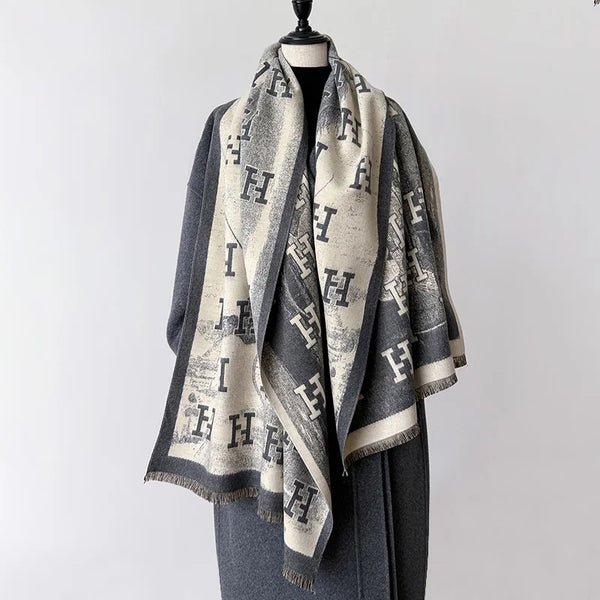 Ariella Printed Winter Shawl Scarf