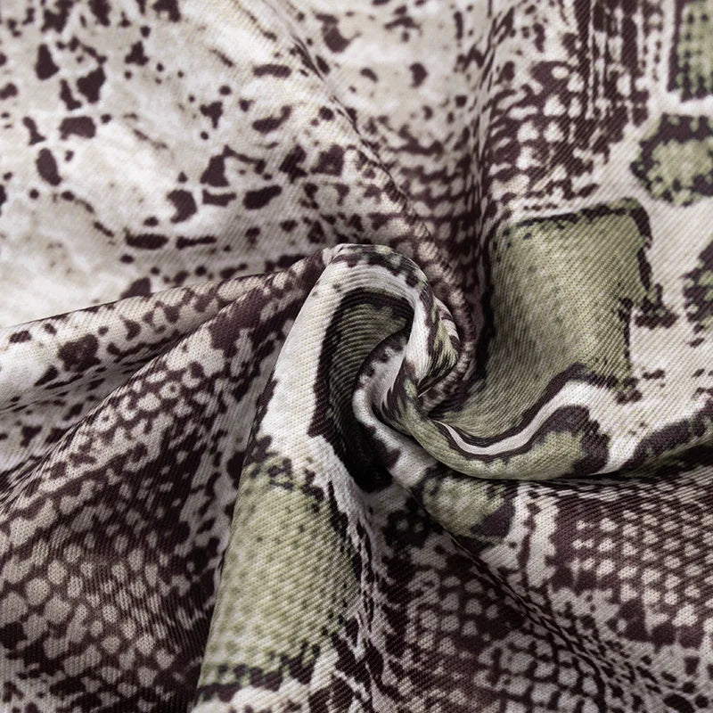 Zaria Snake-Print Halter Shorts Set Two-piece