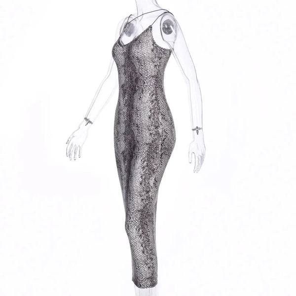Dulzura Women Party Club Evening Streetwear Leopard Bodycon Midi Dress 2024 Summer Clothes Wholesale Items For Business